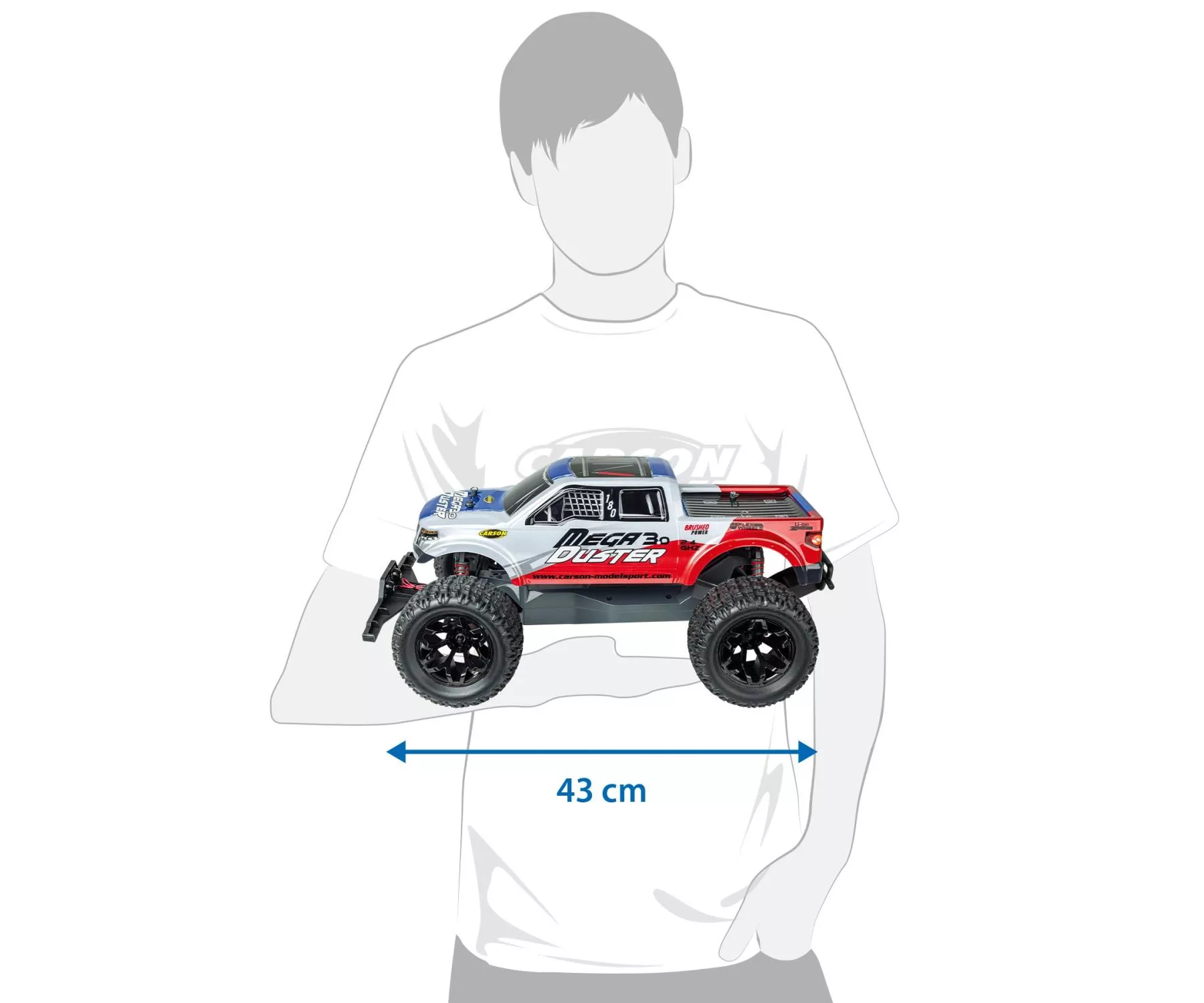 Carson 500404292 1:10 Mega Duster 3.0 2.4G 2WD RTR