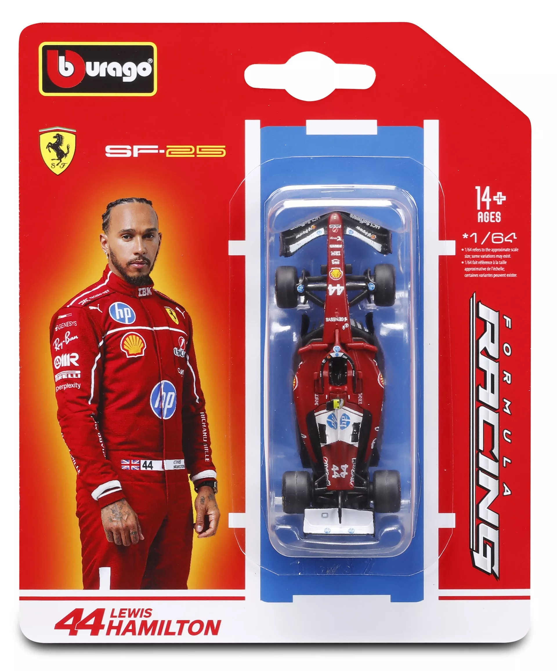 Bburago 1:64 Ferrari F1 SF-25 Lewis Hamilton 2025
