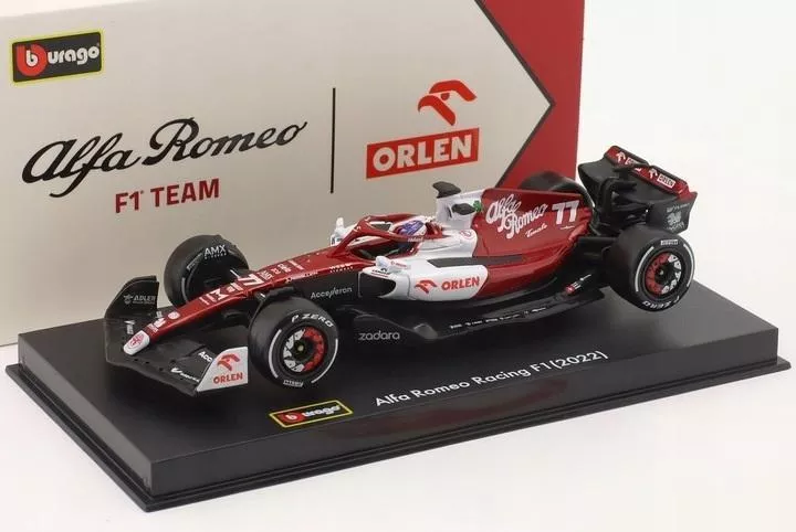 Burago 1838068-24 1:43 Alfa Romeo F1 2022 team Orlen C42, G. Zhou