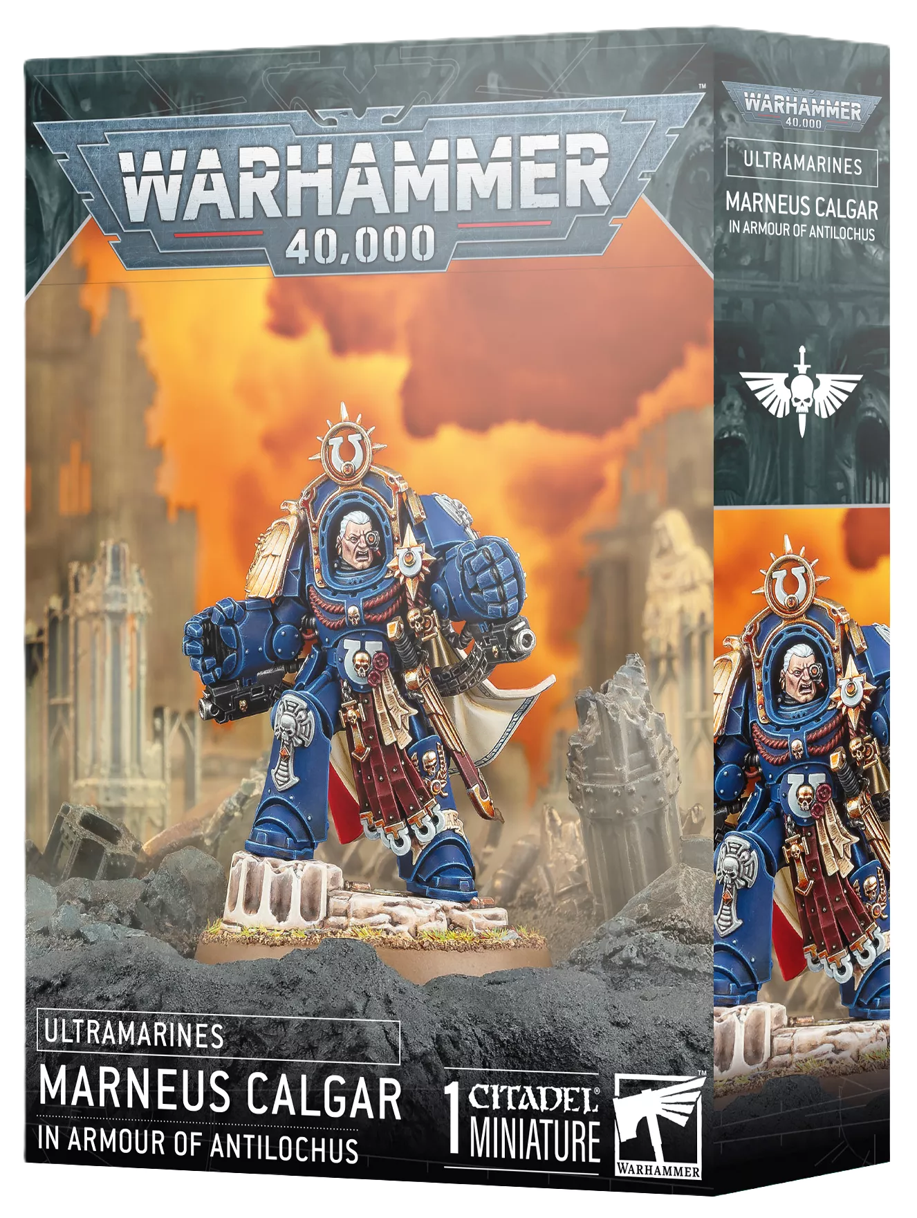 Warhammer 40 000 Ultramarines : Marneus Calgar en Armure D'Antilochus