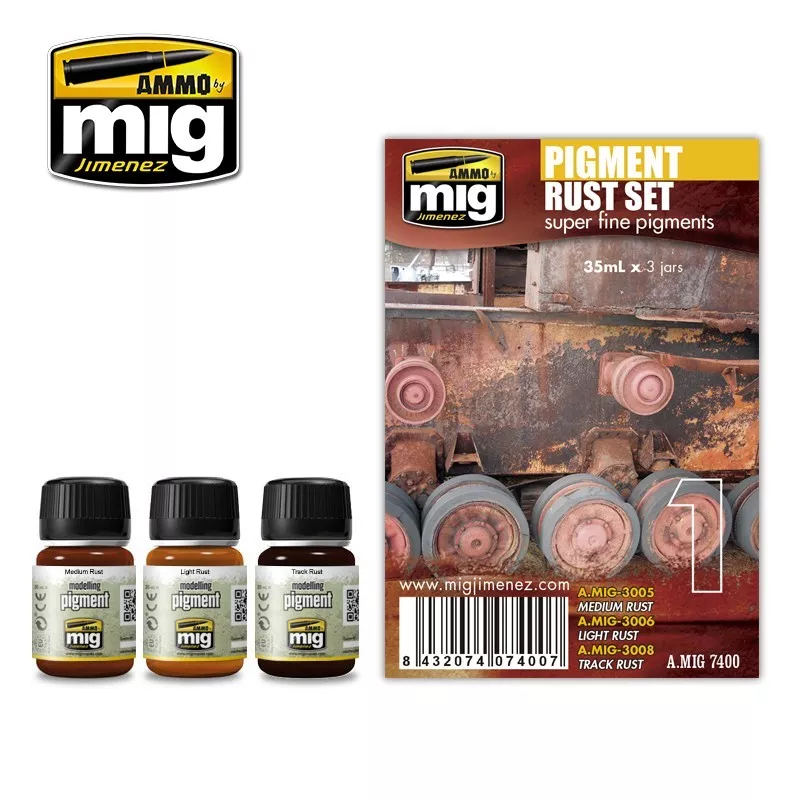 Ammo MIG Pigment Rust Set