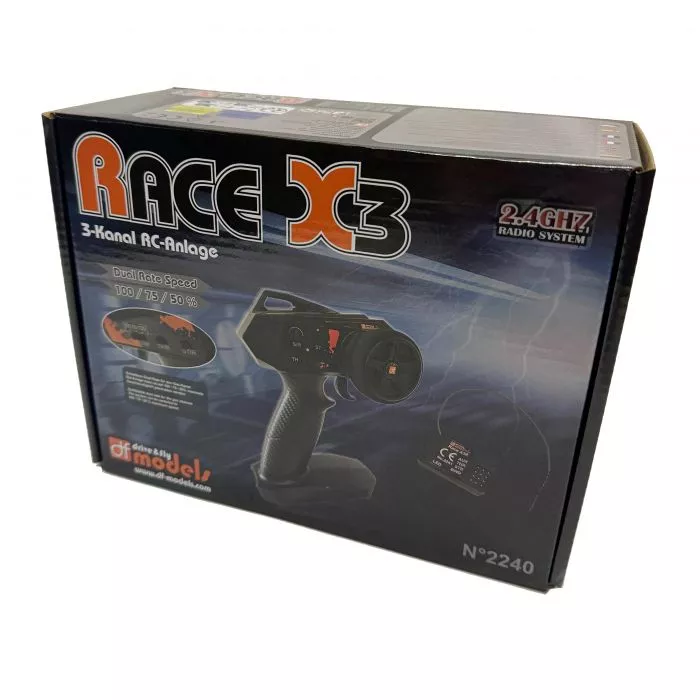 Df Models 2240 Radio 2.4Ghz Race X3 Surface 3 voies avec Recepteur