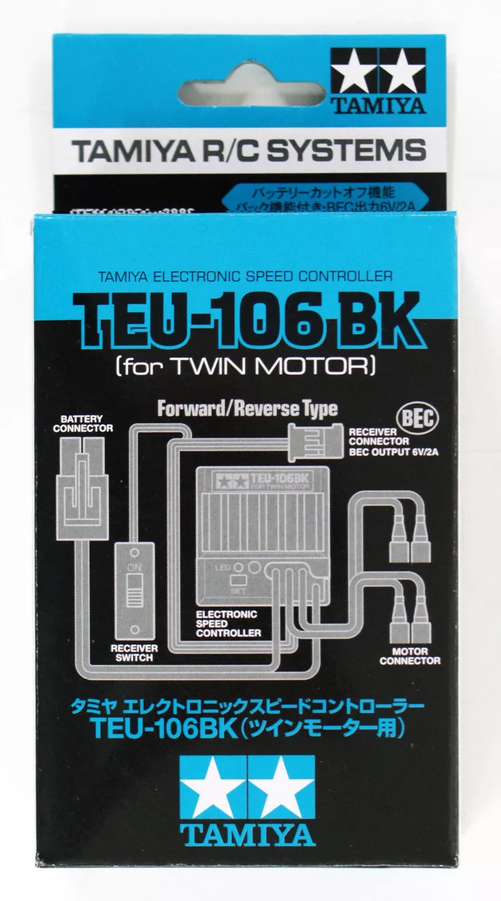 Tamiya 45054 TEU-106BK régulateur de vitesse pour 2 moteurs brushed