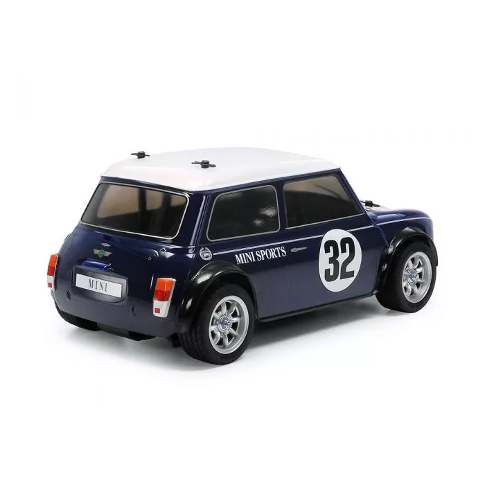Tamiya 47515 1/10 RC Mini Cooper Racing (Carrosserie peinte bleu et blanc)