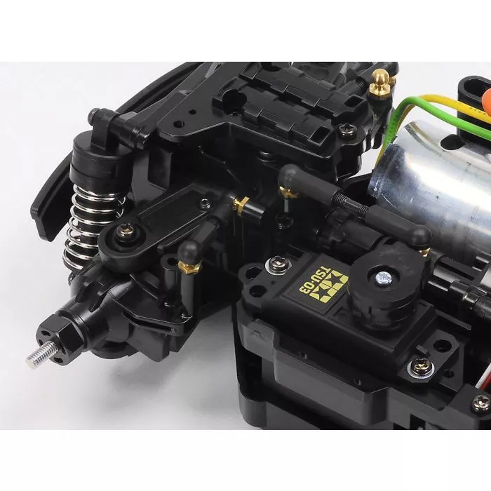 Tamiya 47515 1/10 RC Mini Cooper Racing (Carrosserie peinte bleu et blanc)