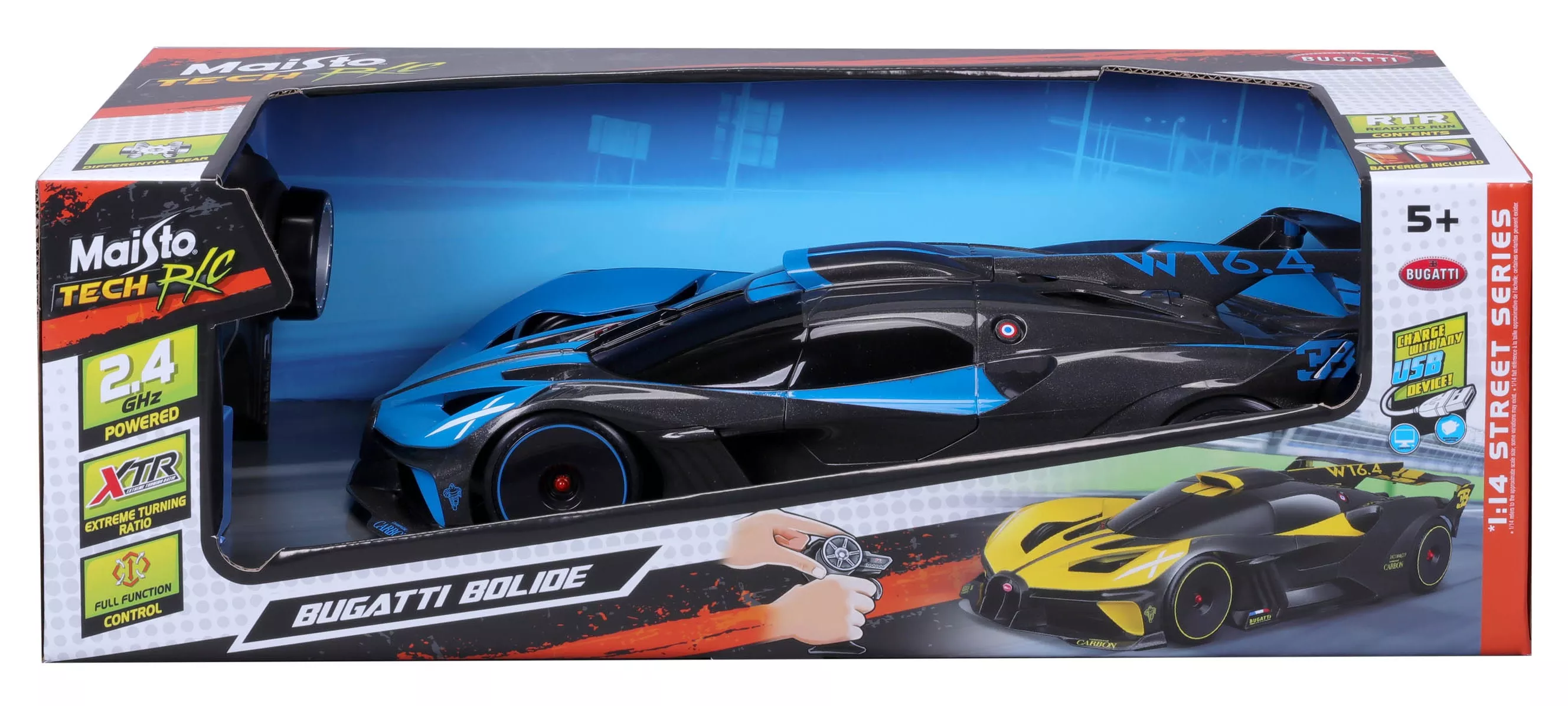 Maisto Tech 1/14 82816-B RC Bugatti Bolide 2.4Ghz