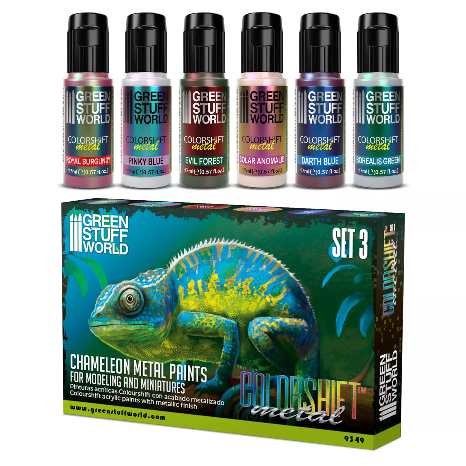 GSW 9349 Set de peintures Caméléon 6x 17ml