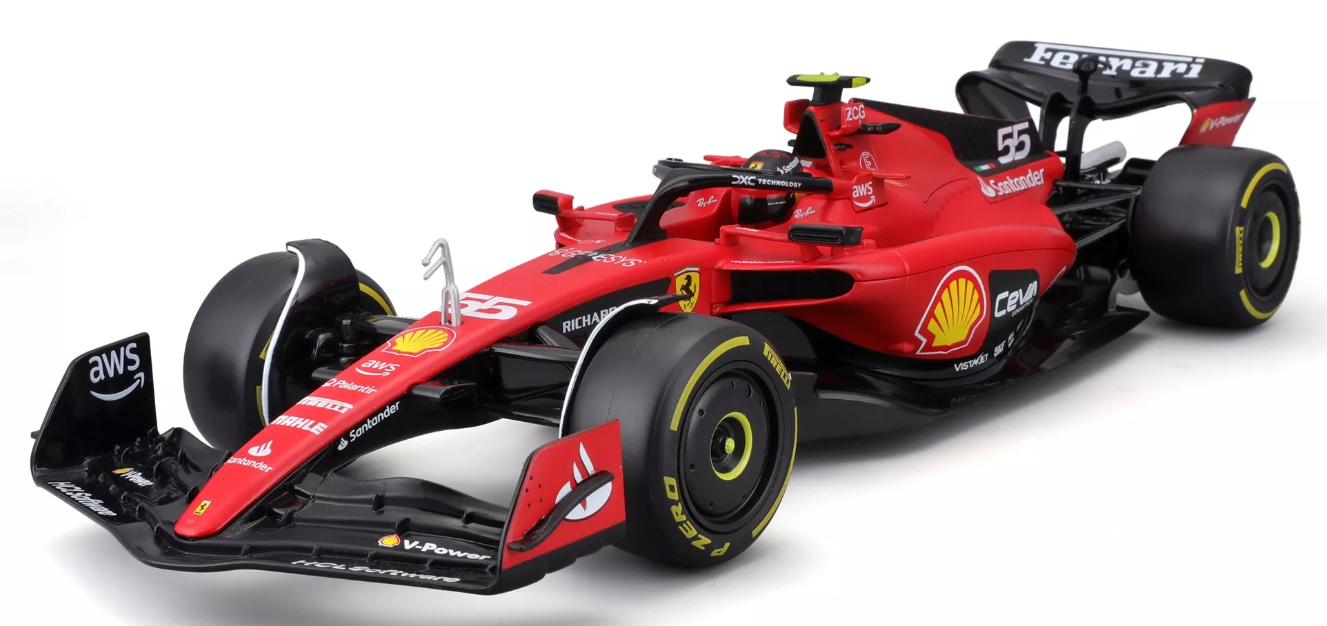 Burago 1816812-55 1:18 Ferrari F1 2023 C. Sainz