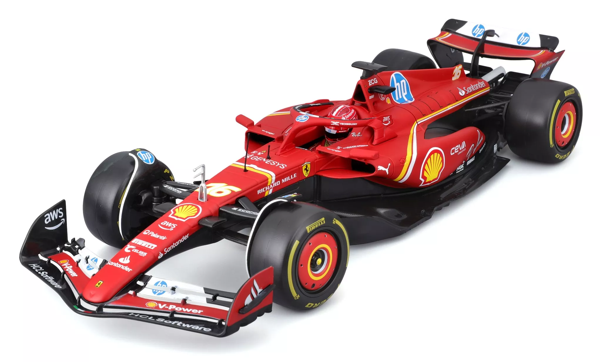 Burago 1816815-16 1:18 Ferrari F1 2024  C.  Leclerc