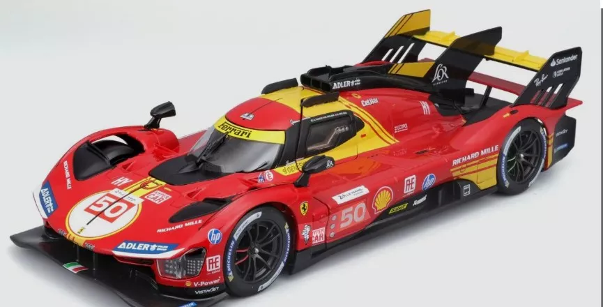 Burago 1826312-50 1:24 Ferrari Racing 499P rouge