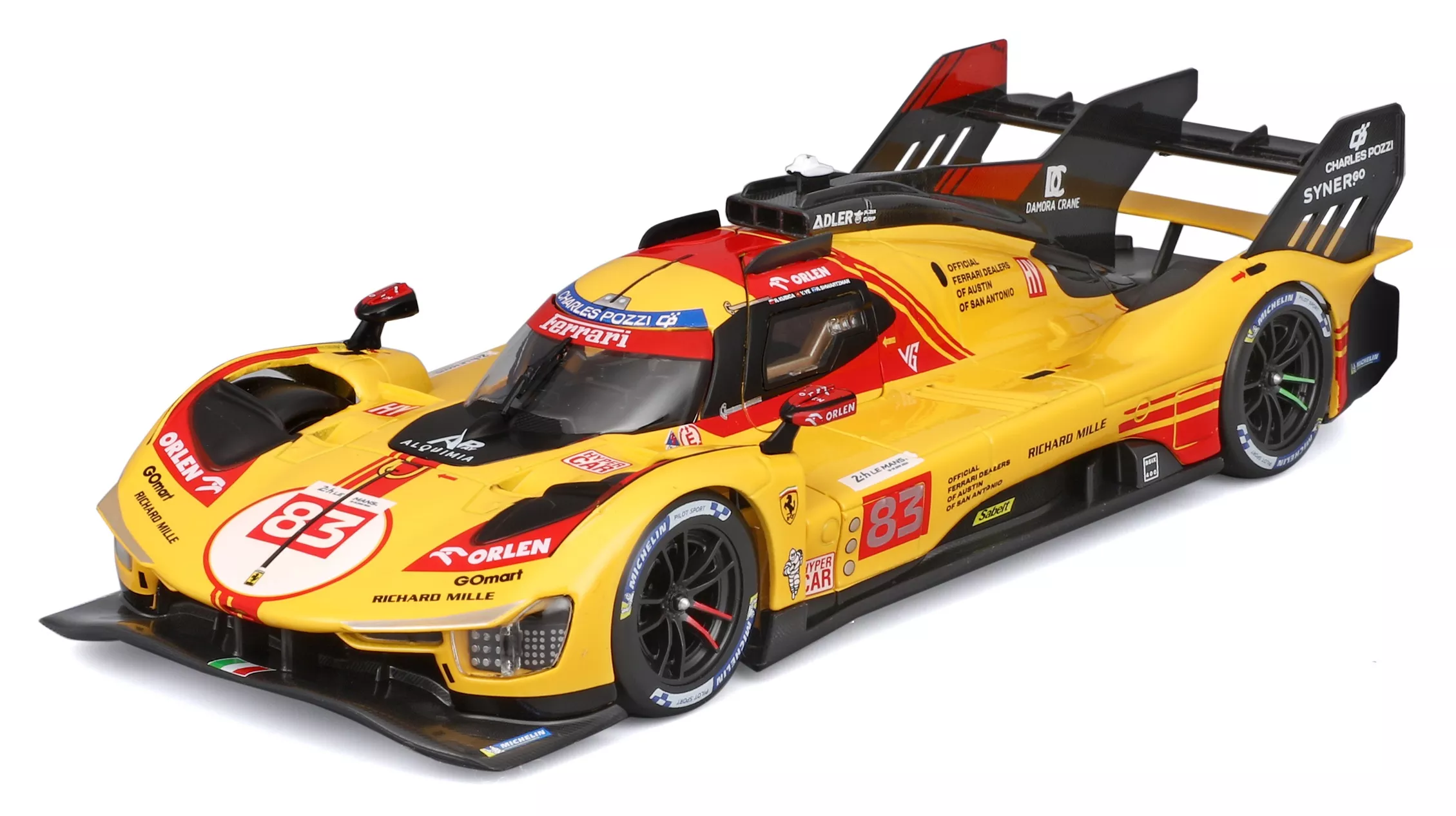 Burago 1826313-83 1:24 Ferrari Racing 499P jaune