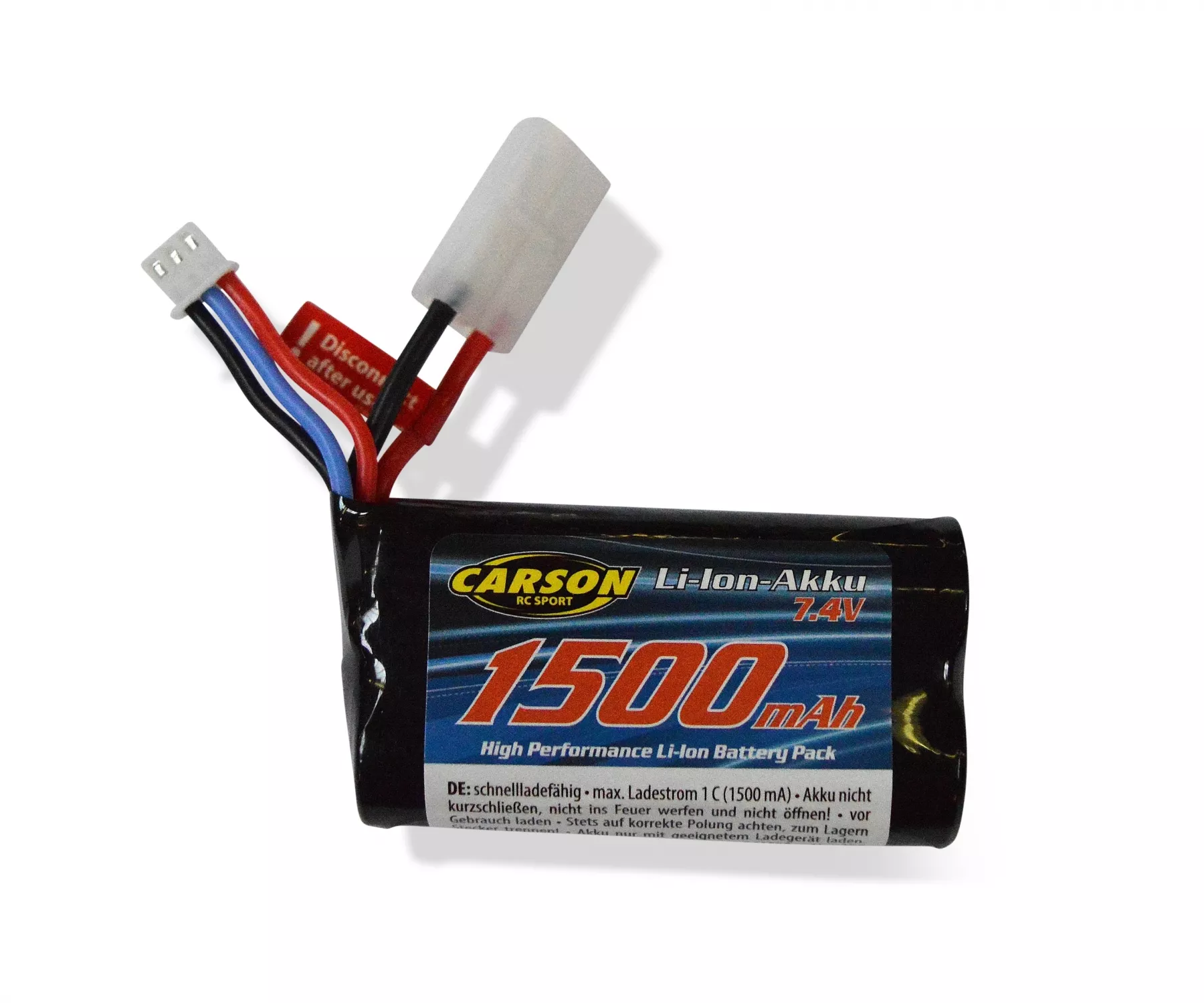 Carson Batterie Li-Ion 2S 7.4V 1500mAh Prise Tamiya L