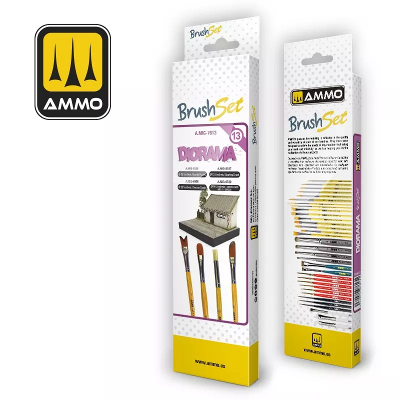 Ammo MIG Diorama Brush Set
