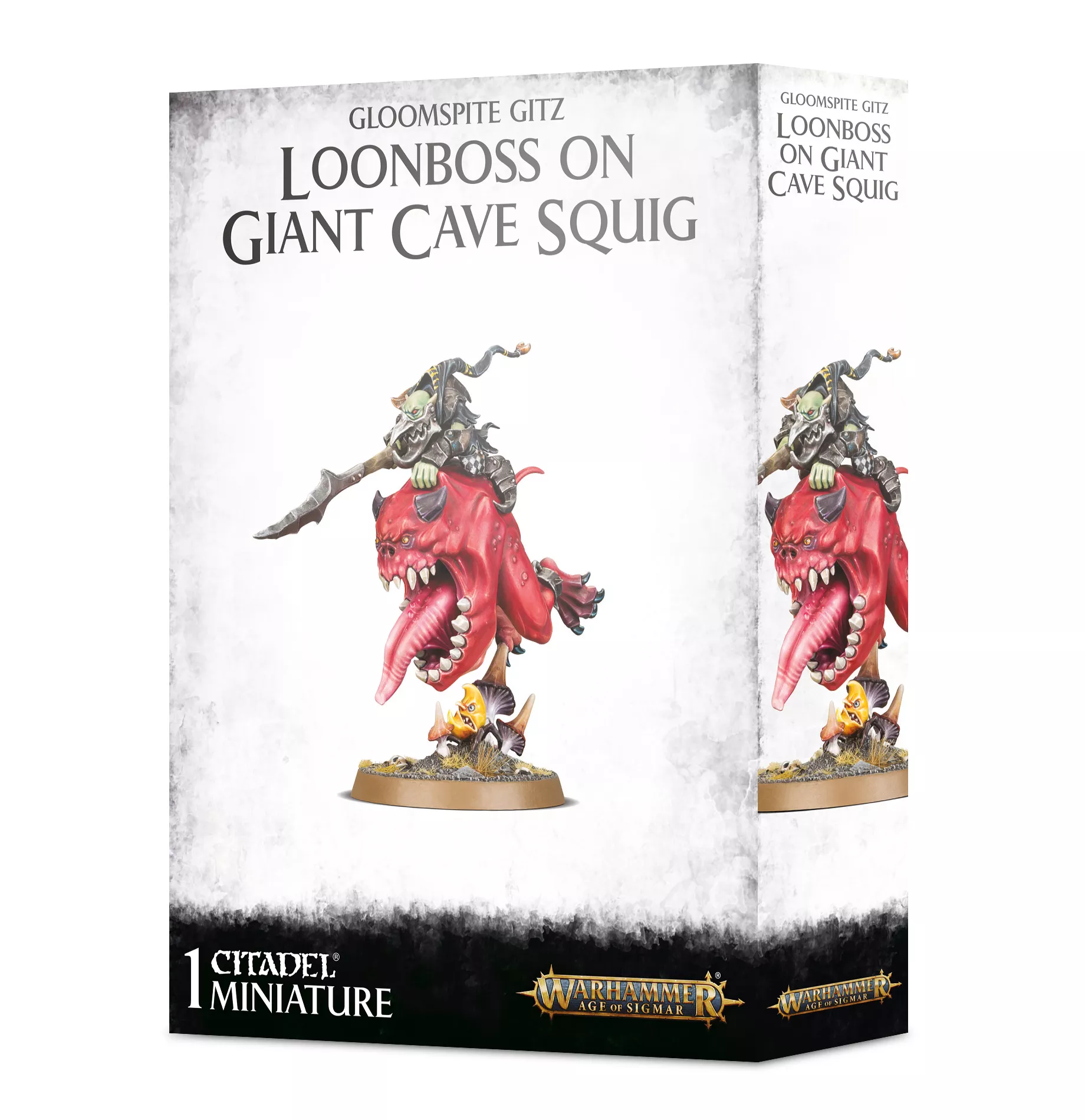 Age Of Sigmar Gloomspite Gitz : LoonBoss sur Squig des caves géant