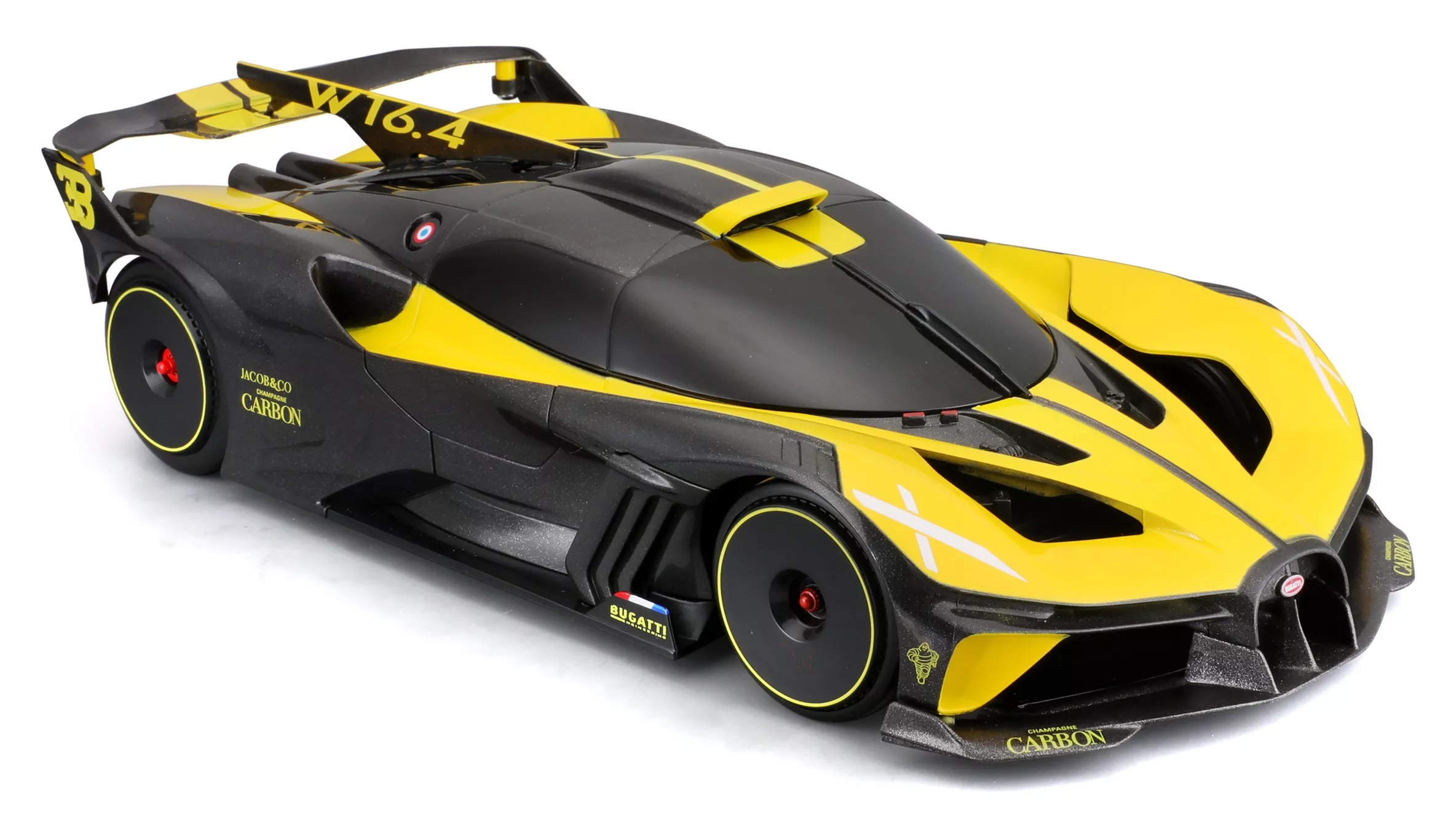Maisto Tech 1/14 82816-G RC Bugatti Bolide Jaune 2.4Ghz