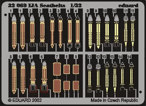 Eduard 32504 1/32 Seatbelts IJA