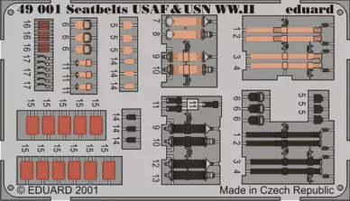 Eduard 49001 1/48 Seatbelts USAF & USN WWII