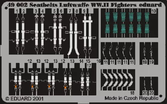 Eduard 49002 1/48 Seatbelts Luftwaffe WWII fighters