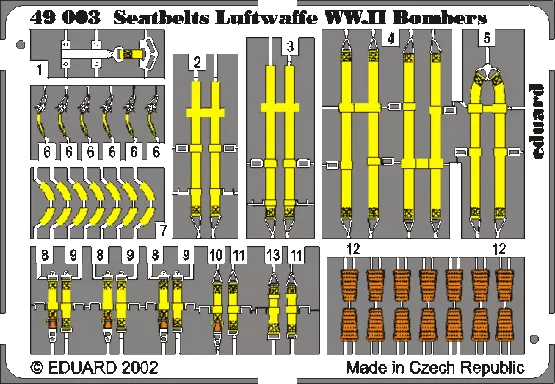 Eduard 49003 1/48 Seatbelts Luftwaffe WWII Bombers