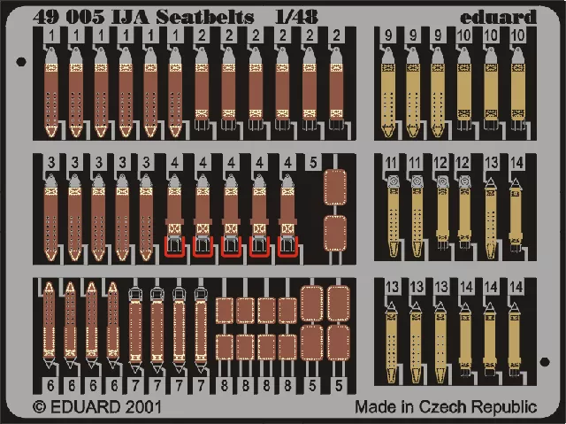 Eduard 49005 1/48 Seatbelts IJA