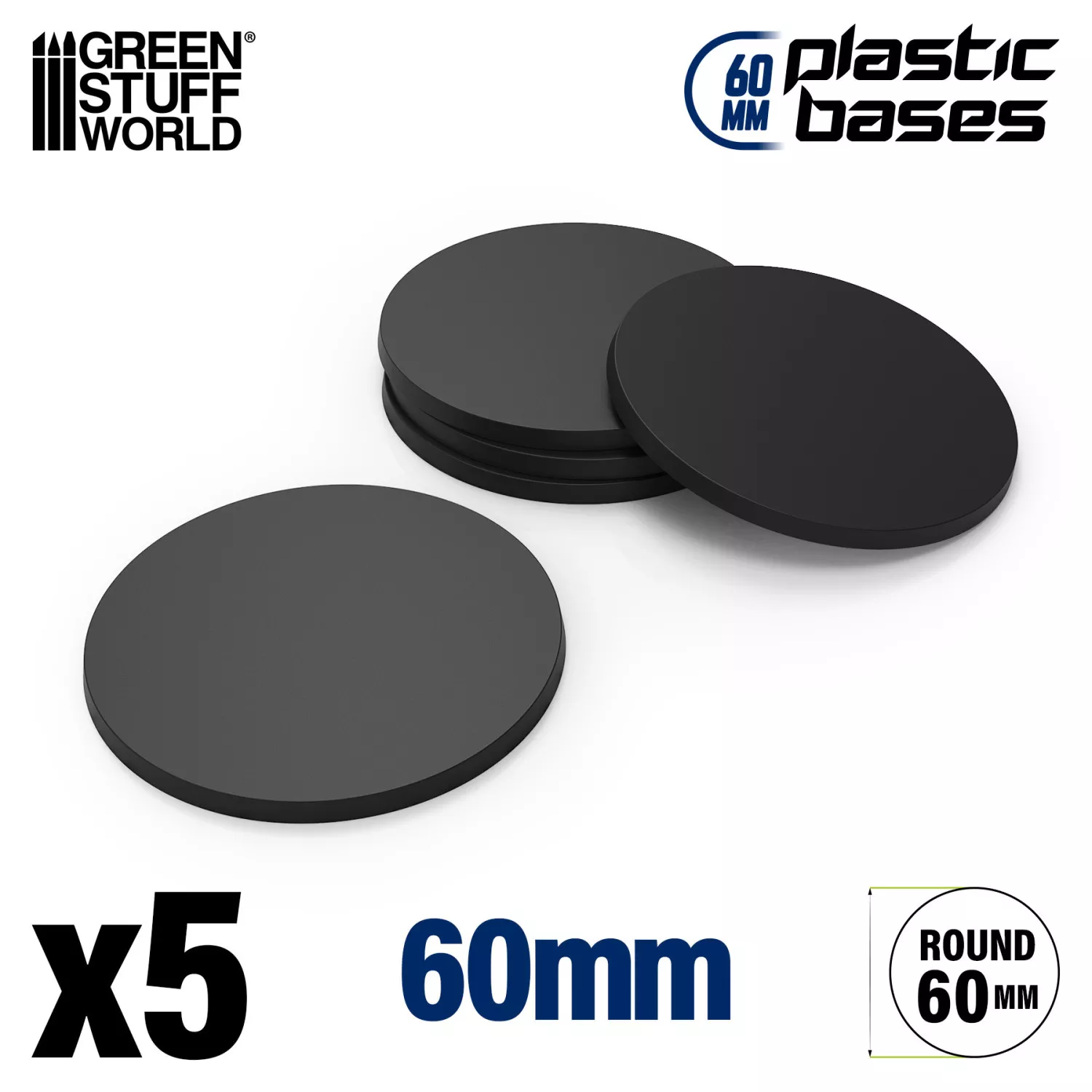 GSW 11274 Socles plastique ronds 60mm x5