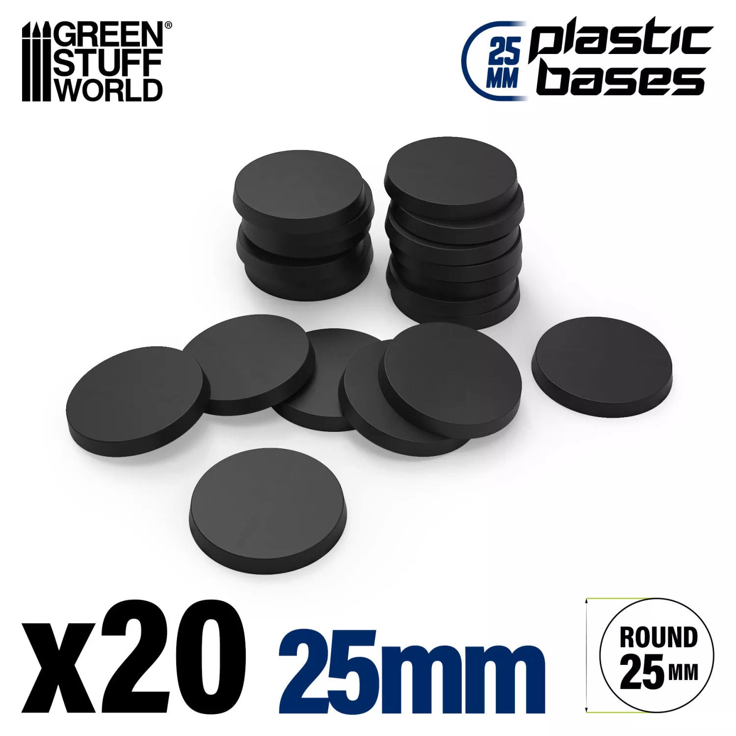 GSW 9821 Socles plastique ronds 25mm x20