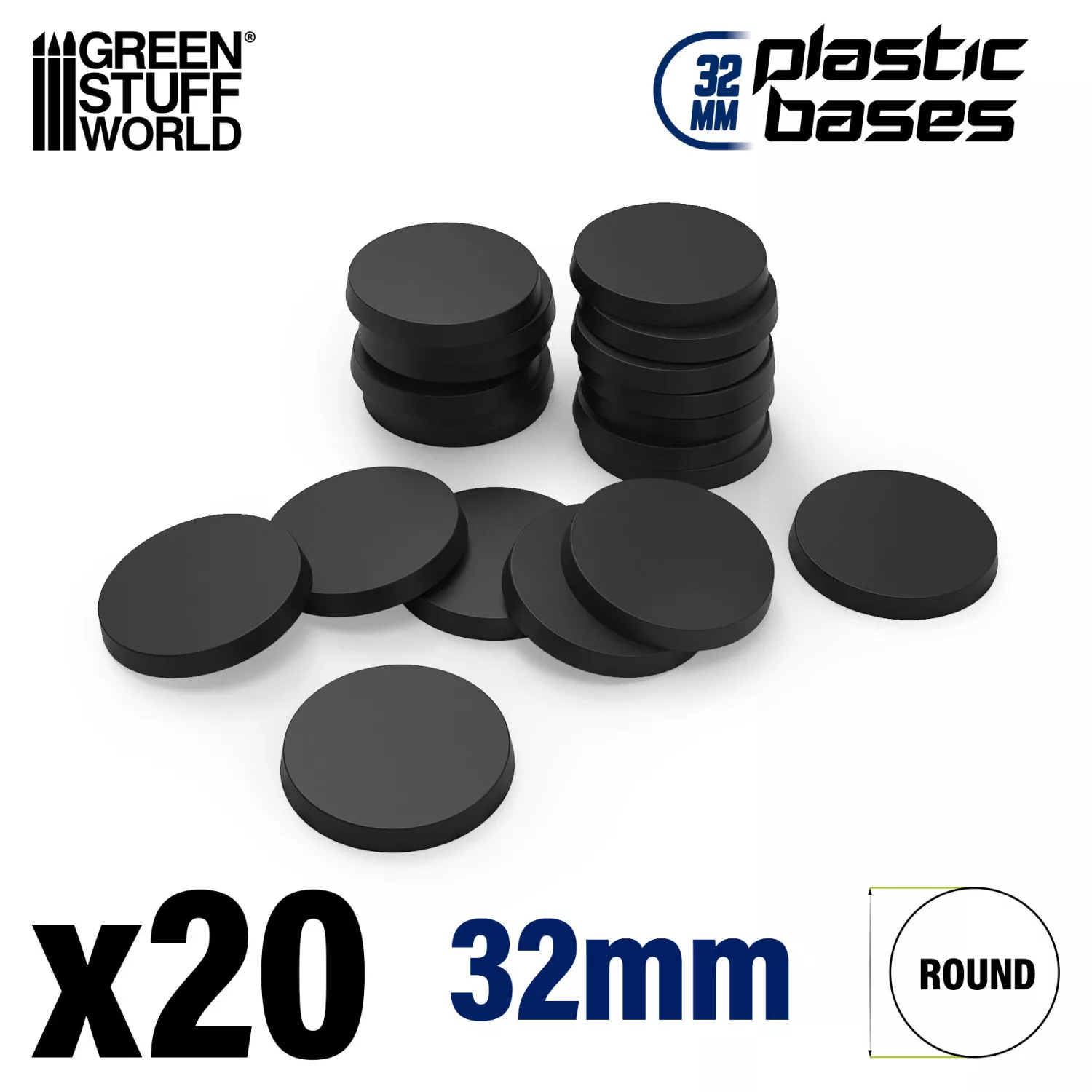 GSW 9822 Socles plastique ronds 32mm x20