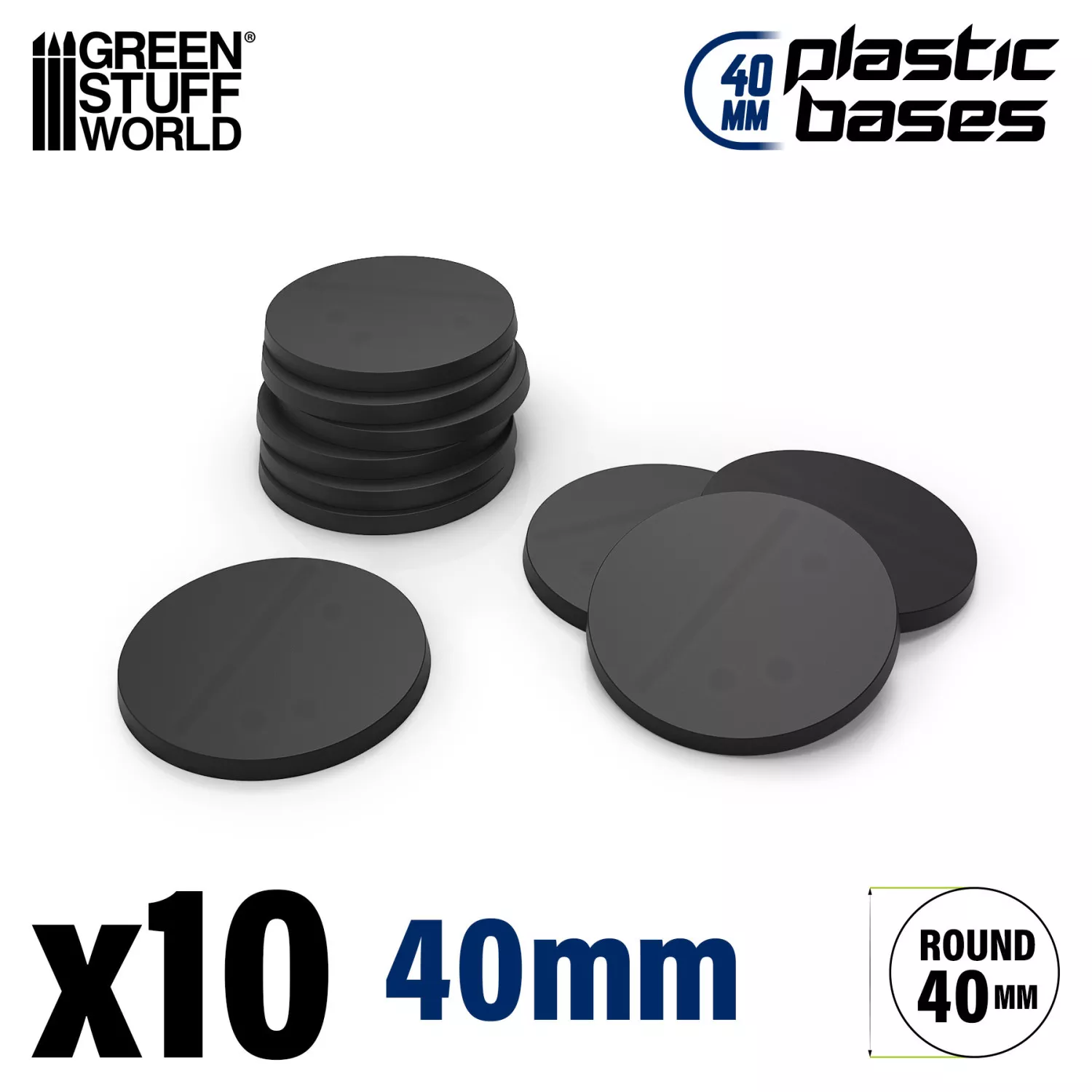 GSW 9823 Socles plastique ronds 40mm x10