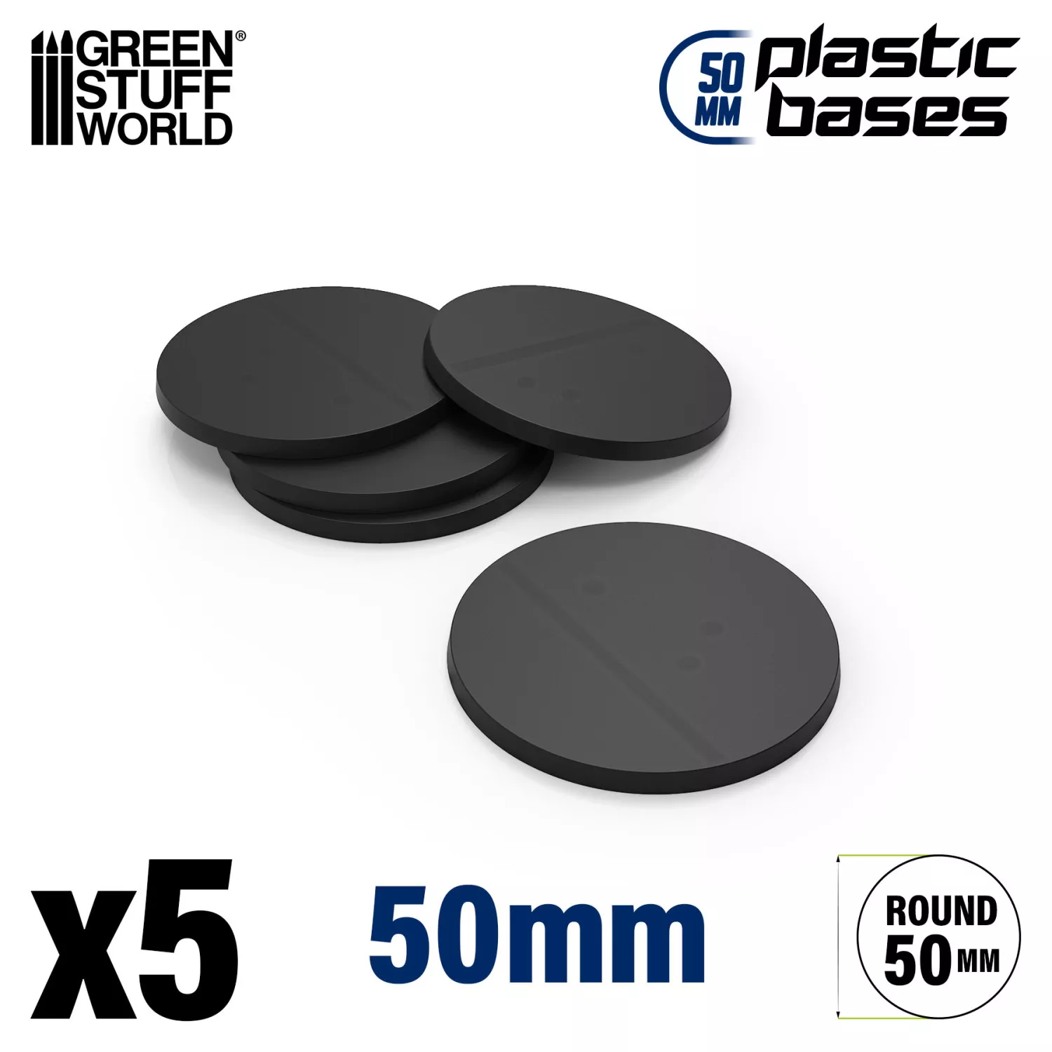 GSW 9824 Socles plastique ronds 50mm x5