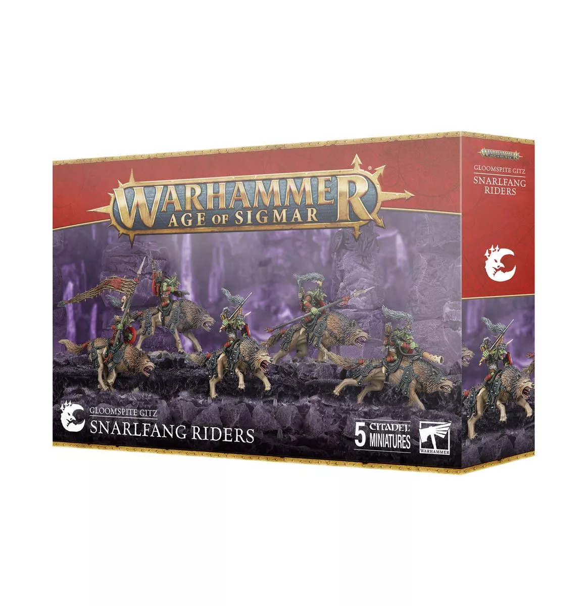 Age Of Sigmar Gloomspite Gitz : Snarlfang Riders