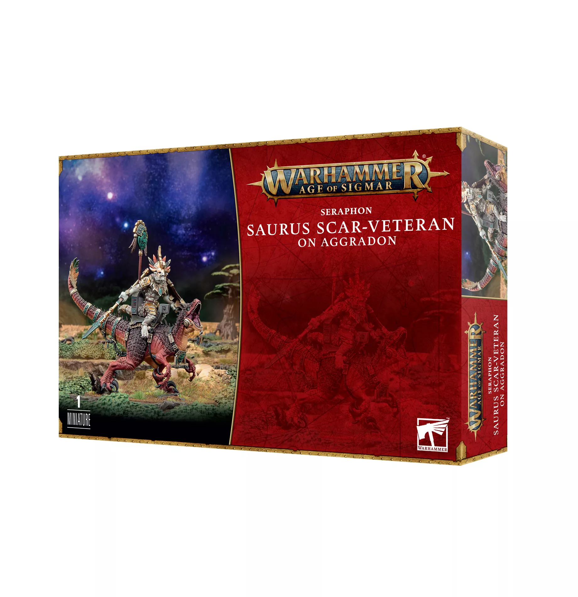 Age Of Sigmar Seraphon : Saurus Scar-Veteran on Aggradon
