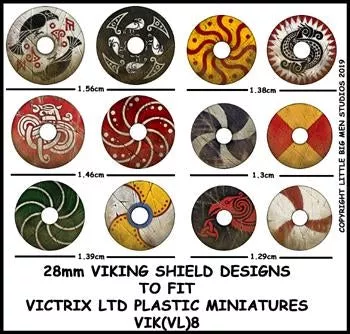 Victrix VIK8 Décalques Boucliers Viking 28mm design 8