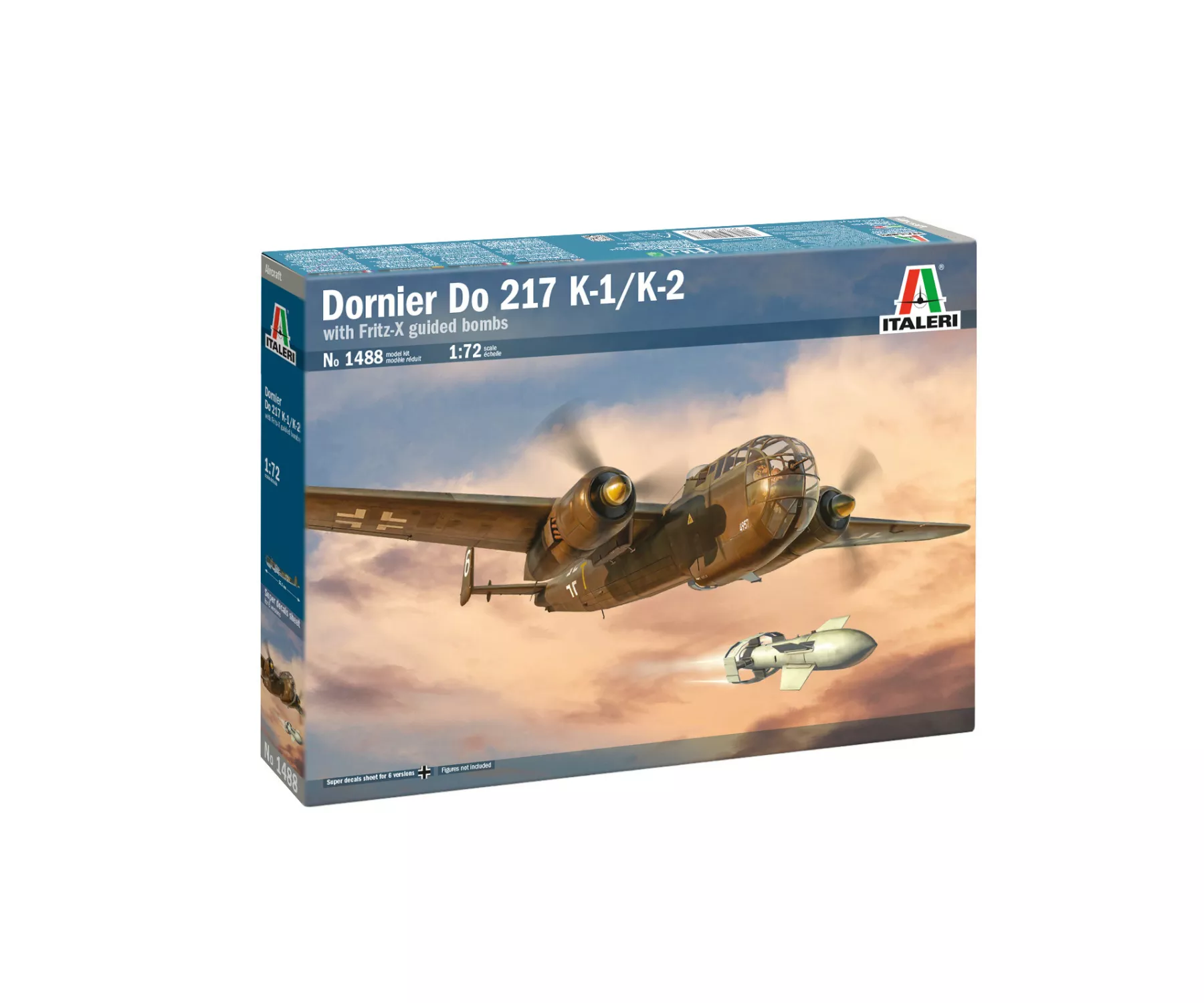 Italeri 1488 1:72 Dornier Do 217 K-1/K-2 avec Bombe Fritz-X