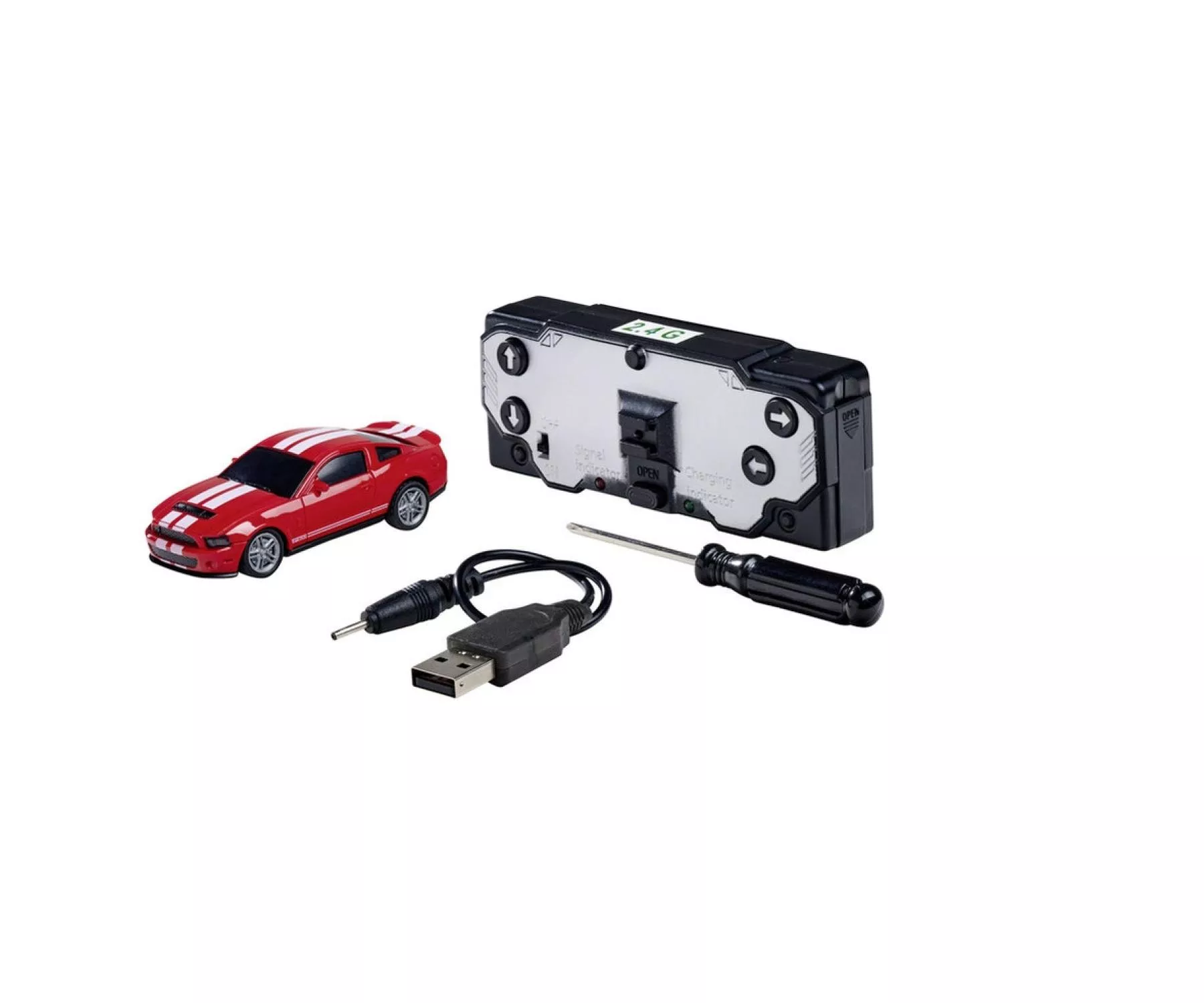 Carson Nano Racer 1:60 Ford Mustang Shelby GT500 Rouge RTR
