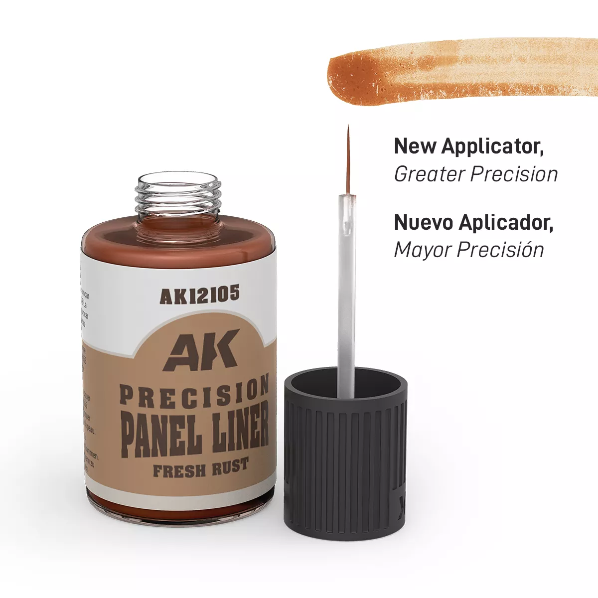 AK Interactive Precision Panel Liner Fresh Rust 30ml