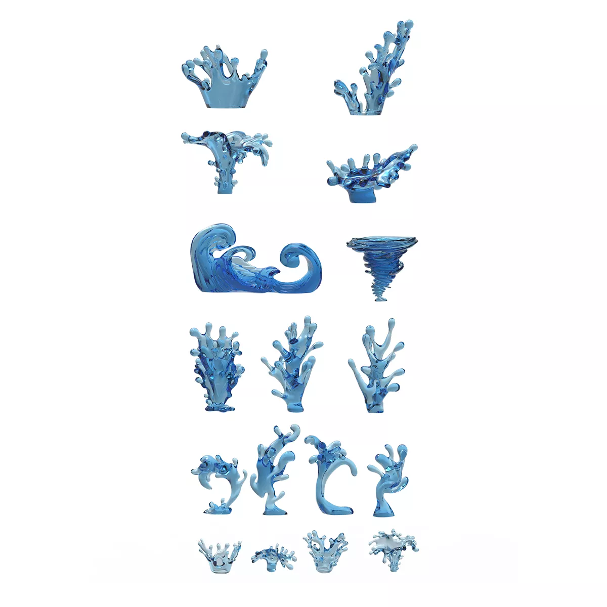 AK Basing Bits Water FX (17 pièces)