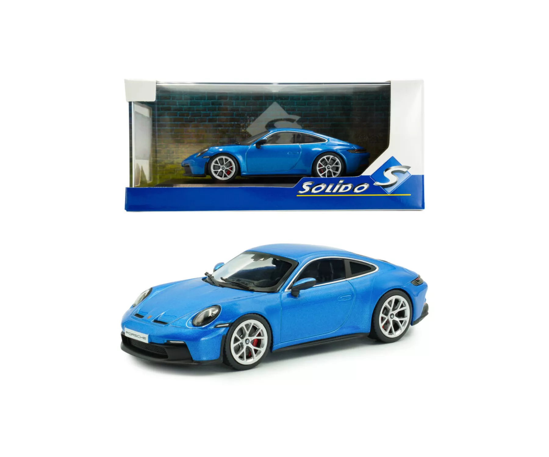 Solido S4316504 1:43 Porsche 911 992 GT3 Touring Bleu