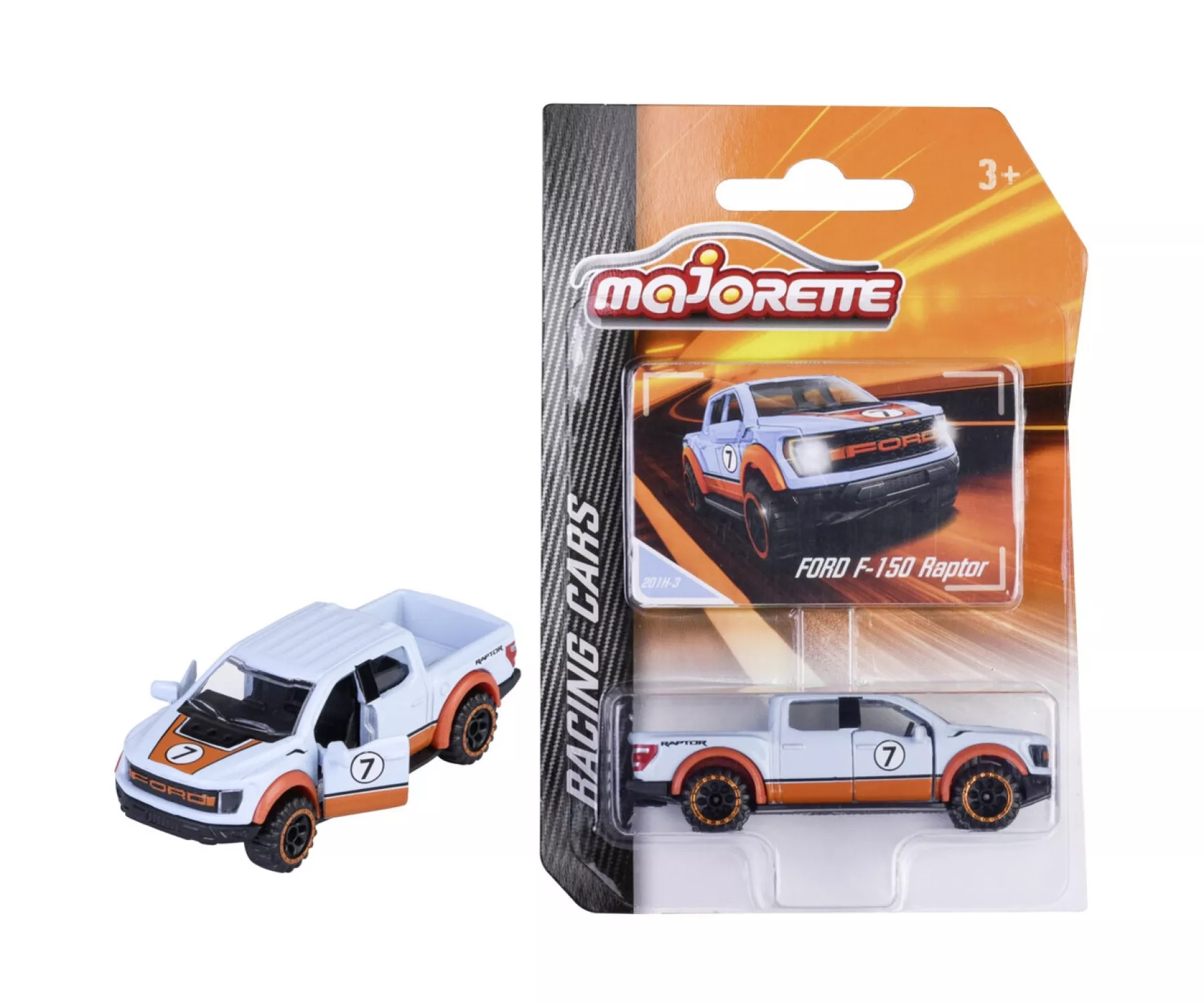 Majorette 1:64  Ford F-150 Raptor Blue Orange