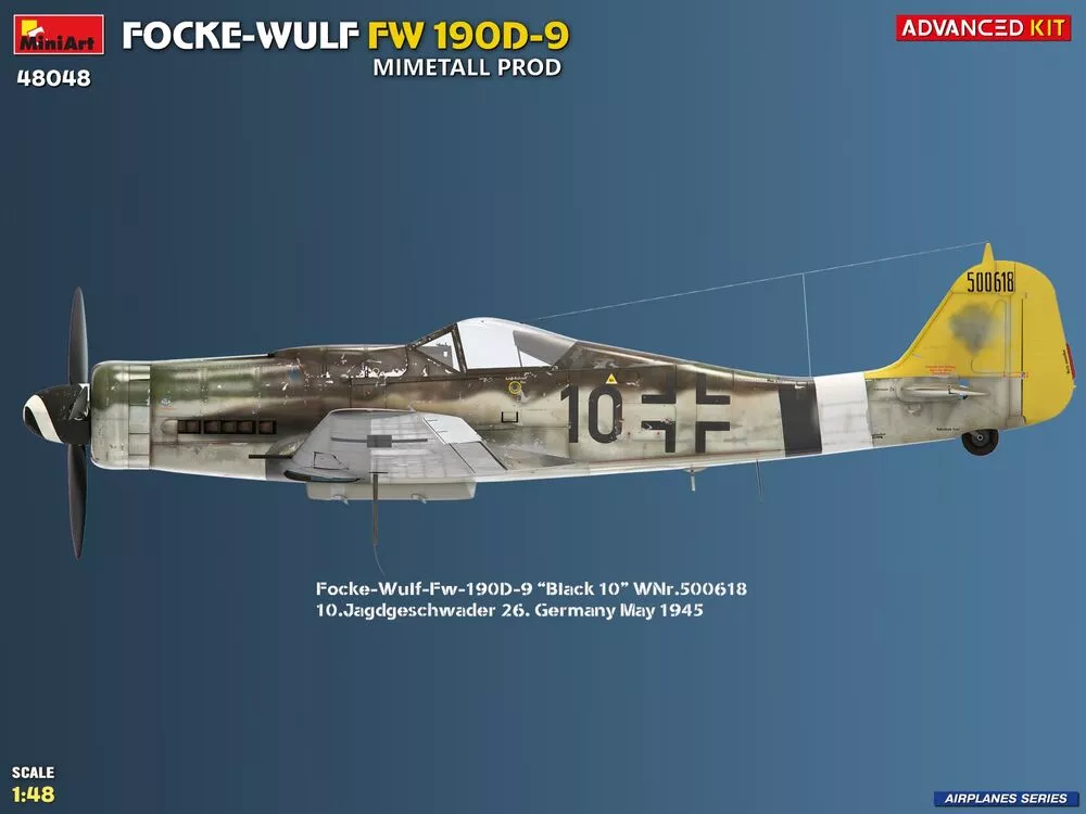 MiniArt 48048 1:48 Focke-Wulf Fw 190D-9 Mimetall Prod. Avanced KIT