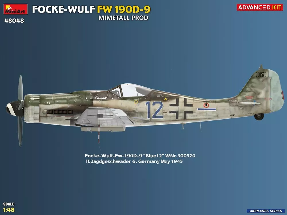 MiniArt 48048 1:48 Focke-Wulf Fw 190D-9 Mimetall Prod. Avanced KIT