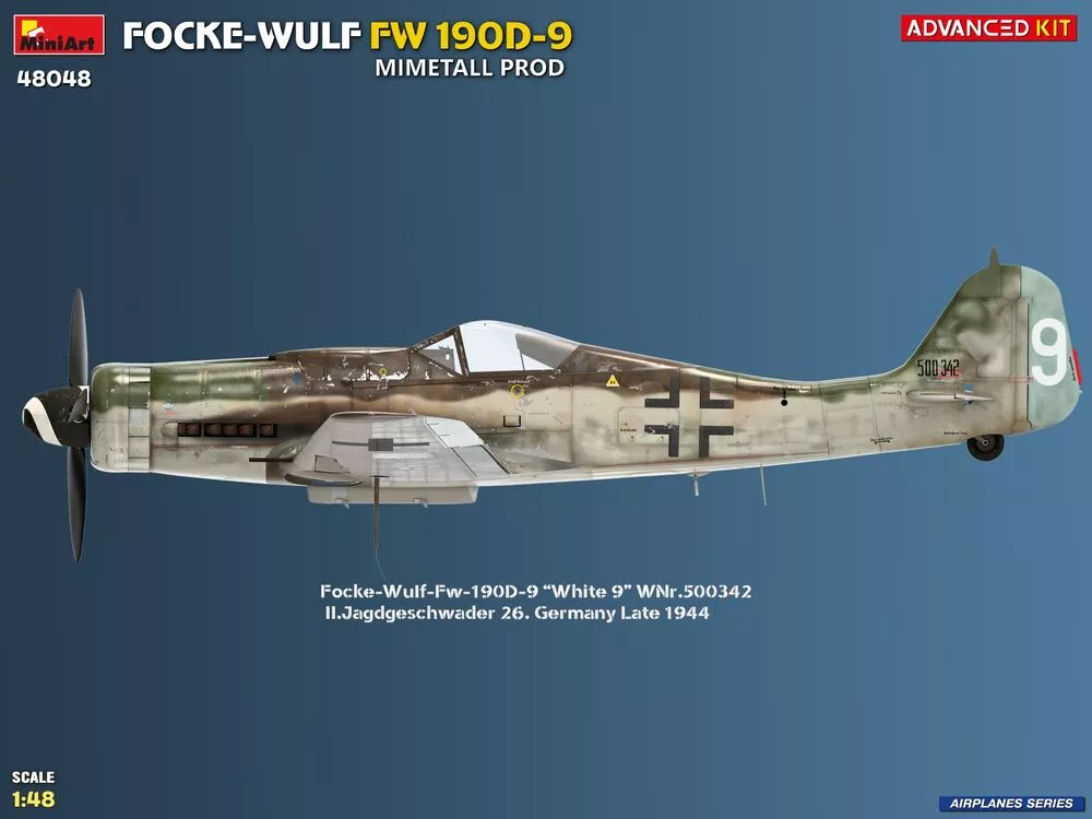 MiniArt 48048 1:48 Focke-Wulf Fw 190D-9 Mimetall Prod. Avanced KIT