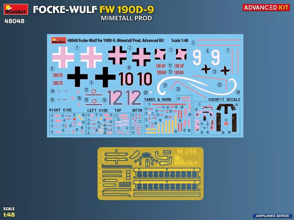 MiniArt 48048 1:48 Focke-Wulf Fw 190D-9 Mimetall Prod. Avanced KIT