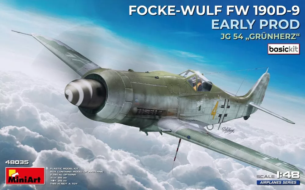 MiniArt 48035 1:48 Focke-Wulf Fw 190D-9 Early Prod. JG54 ''Grünherz'' BasicKit