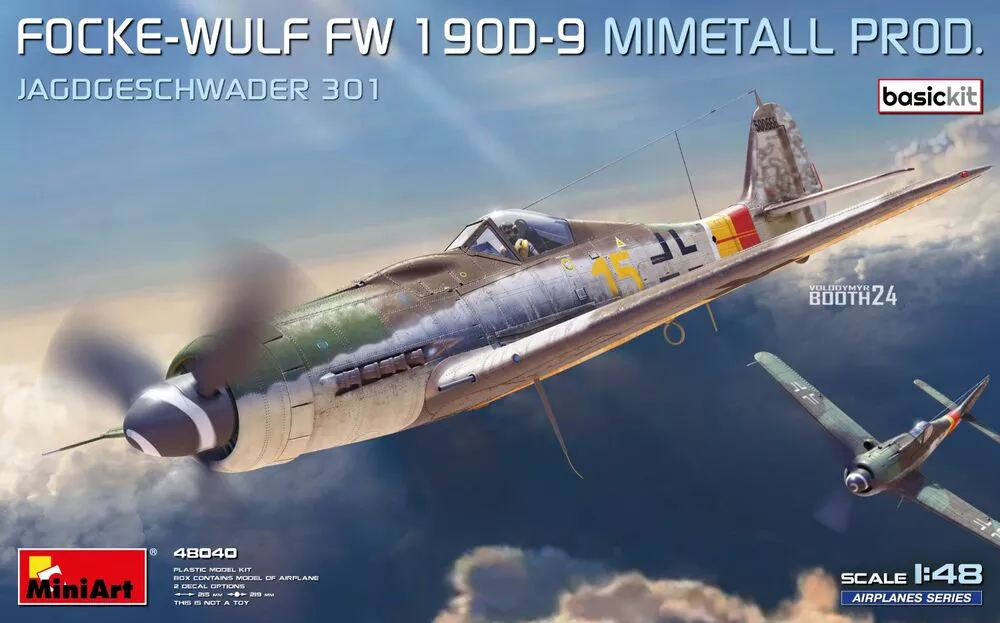 MiniArt 48040 1:48 Focke-Wulf Fw 190D-9 Mimetall Prod. BasicKit