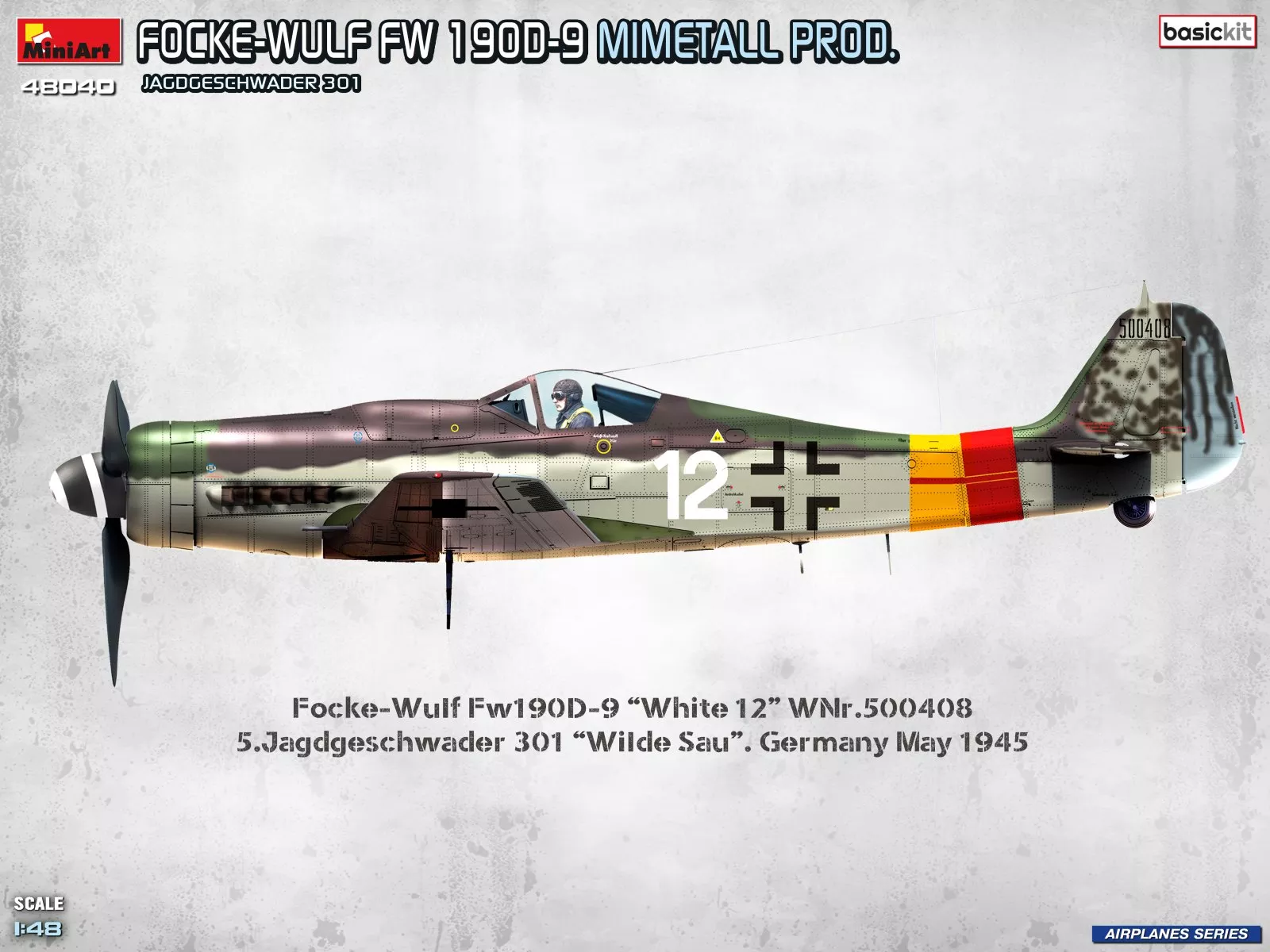 MiniArt 48040 1:48 Focke-Wulf Fw 190D-9 Mimetall Prod. BasicKit