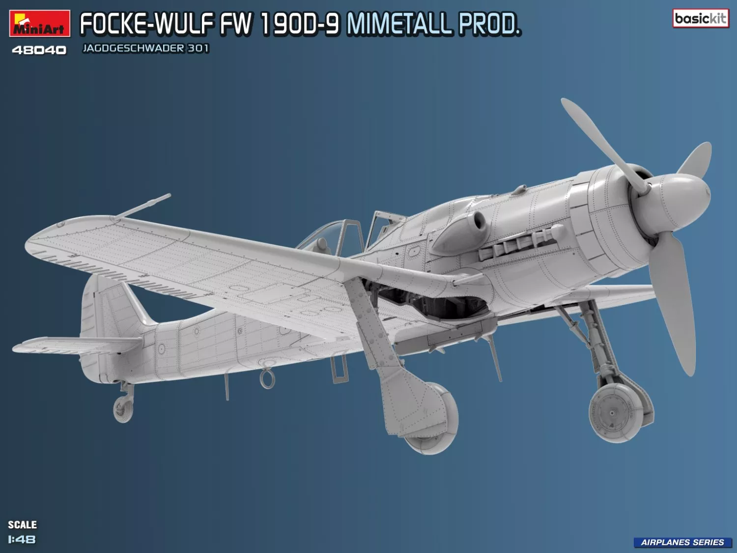 MiniArt 48040 1:48 Focke-Wulf Fw 190D-9 Mimetall Prod. BasicKit