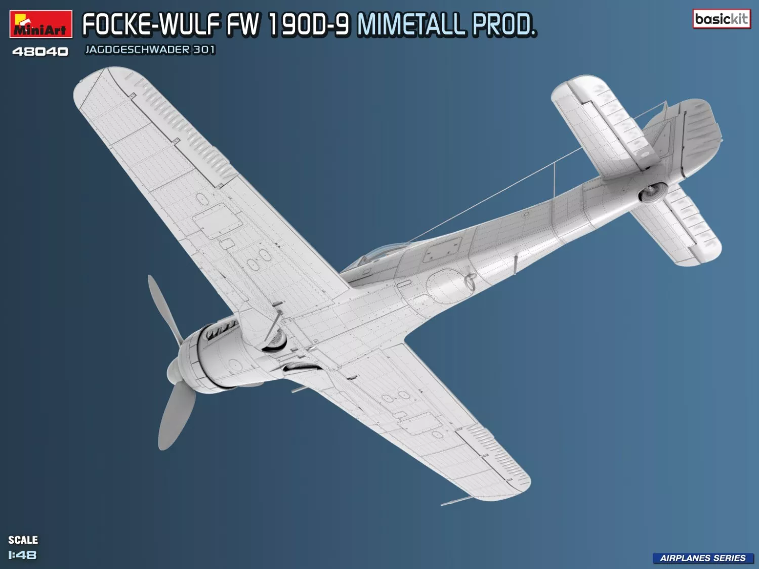 MiniArt 48040 1:48 Focke-Wulf Fw 190D-9 Mimetall Prod. BasicKit