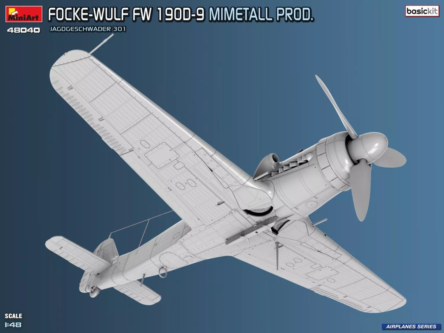 MiniArt 48040 1:48 Focke-Wulf Fw 190D-9 Mimetall Prod. BasicKit
