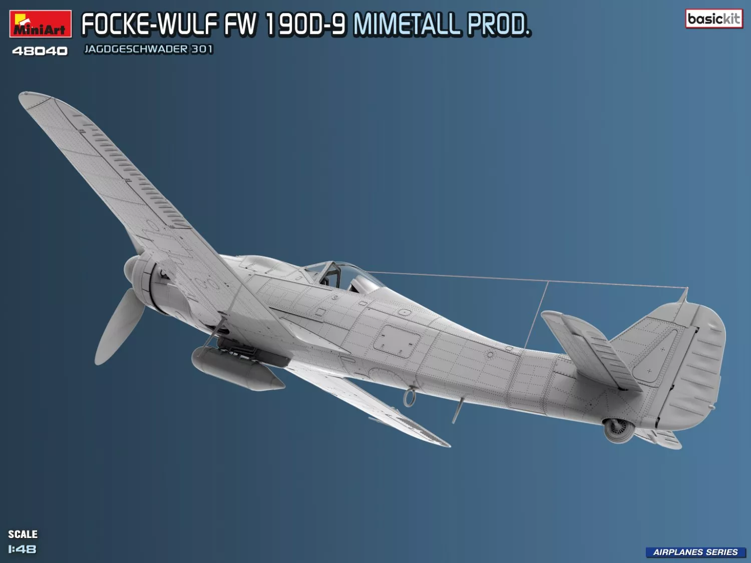 MiniArt 48040 1:48 Focke-Wulf Fw 190D-9 Mimetall Prod. BasicKit