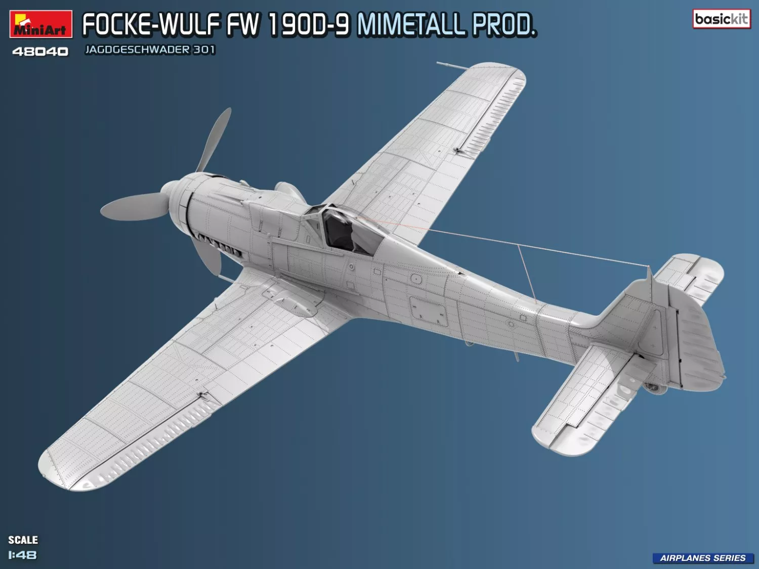 MiniArt 48040 1:48 Focke-Wulf Fw 190D-9 Mimetall Prod. BasicKit